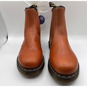 Dr. Martens Size 13 Faux Fur Lined Chelsea Style 2976 Boots Brown Leather